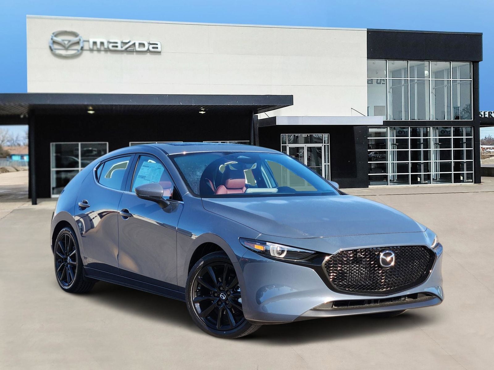 2026 Mazda Mazda3 Hatchback 2.5 S Premium in Polymetal Gray Metallic — front three-quarter view