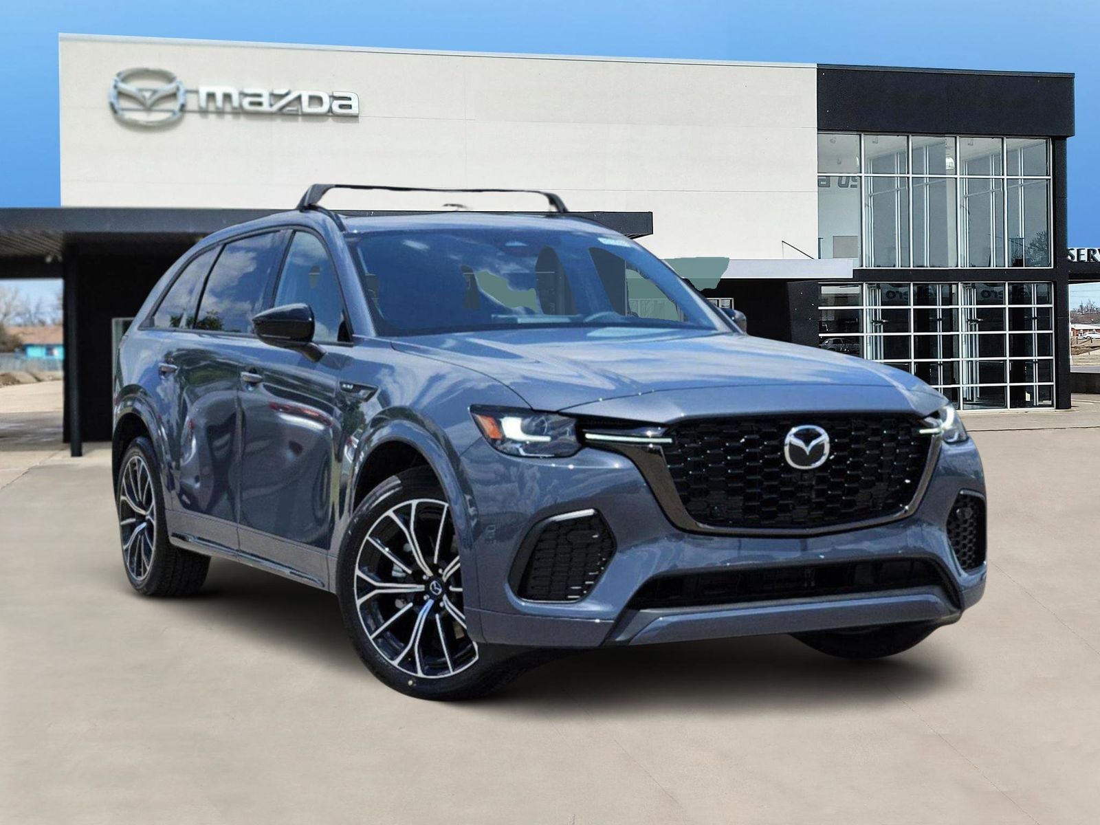 2025 Mazda Mazda CX-70 3.3 Turbo S Premium in Polymetal Gray Metallic — front three-quarter view