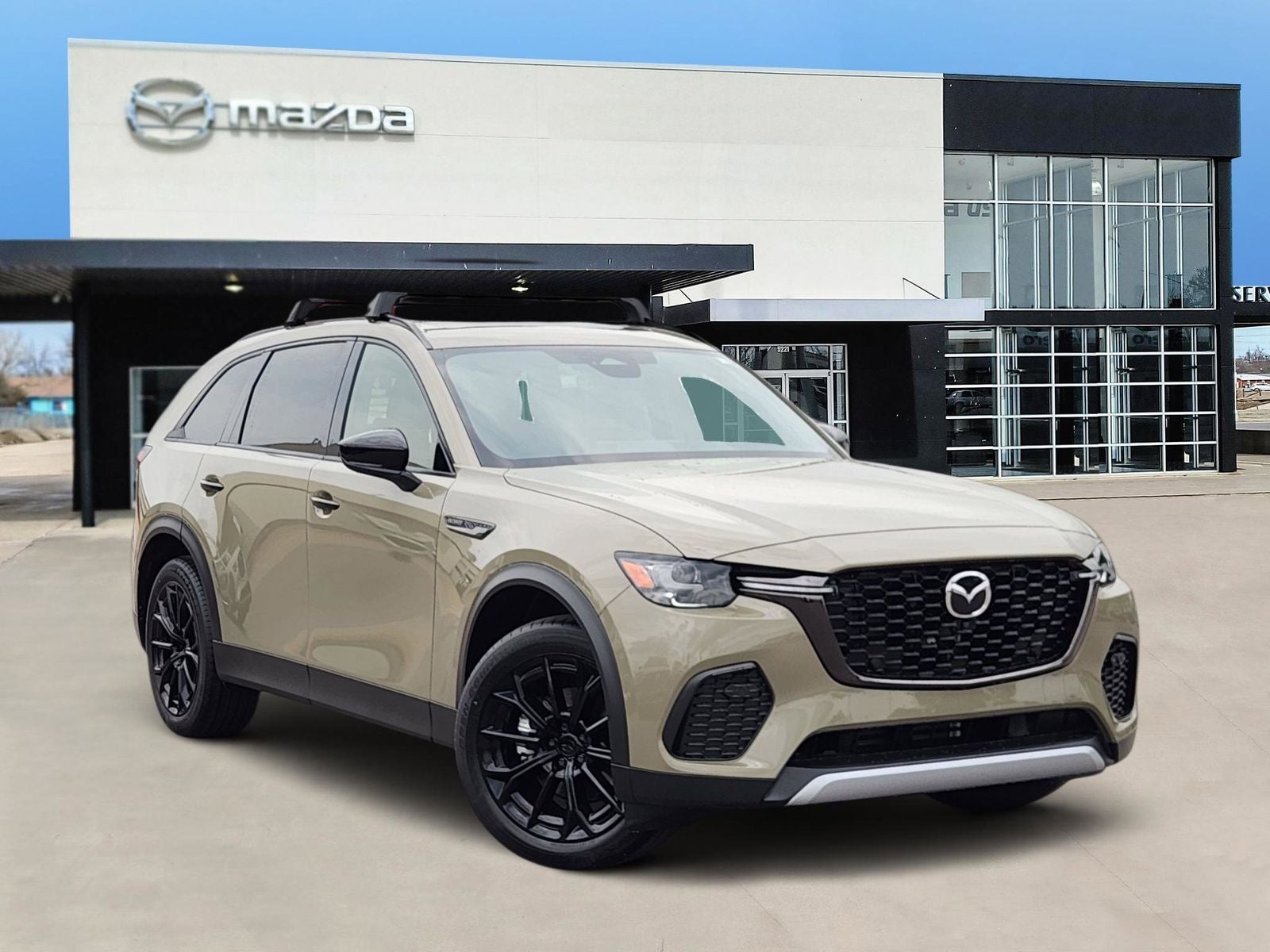 2026 Mazda Mazda CX-70 3.3 Turbo Premium Plus in Zircon Sand Metallic — front three-quarter view