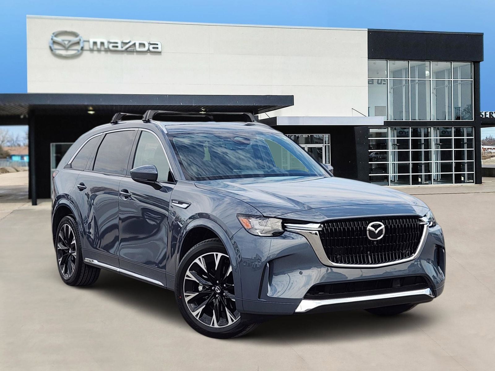 2026 Mazda Mazda CX-90 3.3 Turbo S Premium Plus in Polymetal Gray Metallic — front three-quarter view