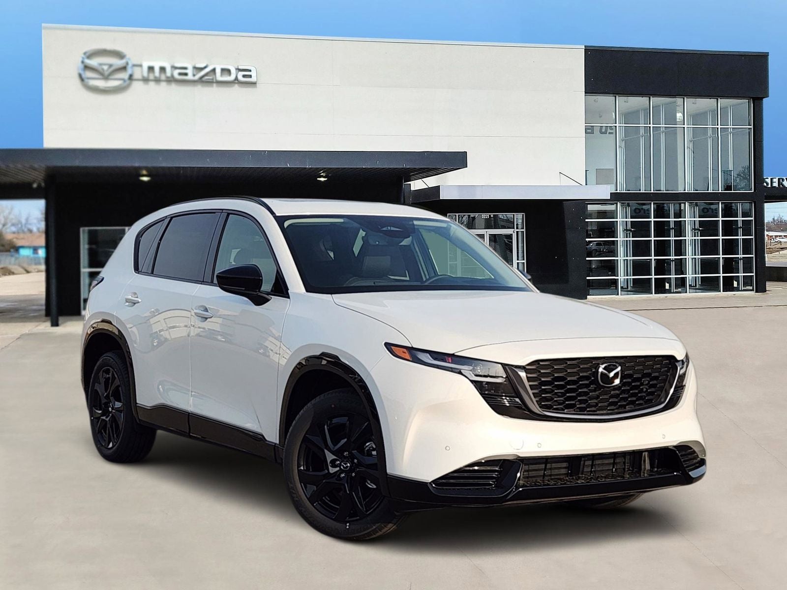 2026 Mazda Mazda CX-5 2.5 S Premium in Rhodium White Metallic — front three-quarter view