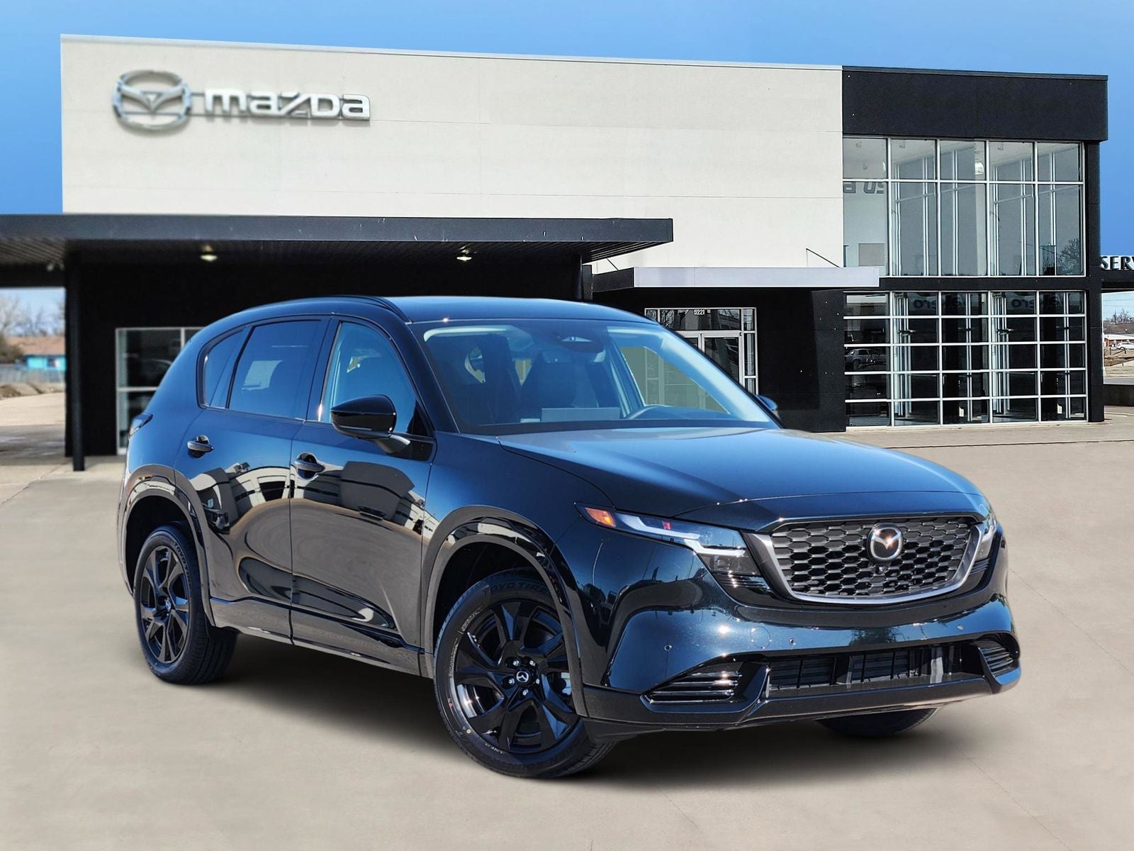 2026 Mazda Mazda CX-5 2.5 S Premium Plus in Jet Black Mica — front three-quarter view