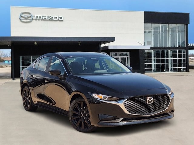 2026 Mazda Mazda3 Sedan 2.5 S Select Sport in Jet Black Mica — front three-quarter view