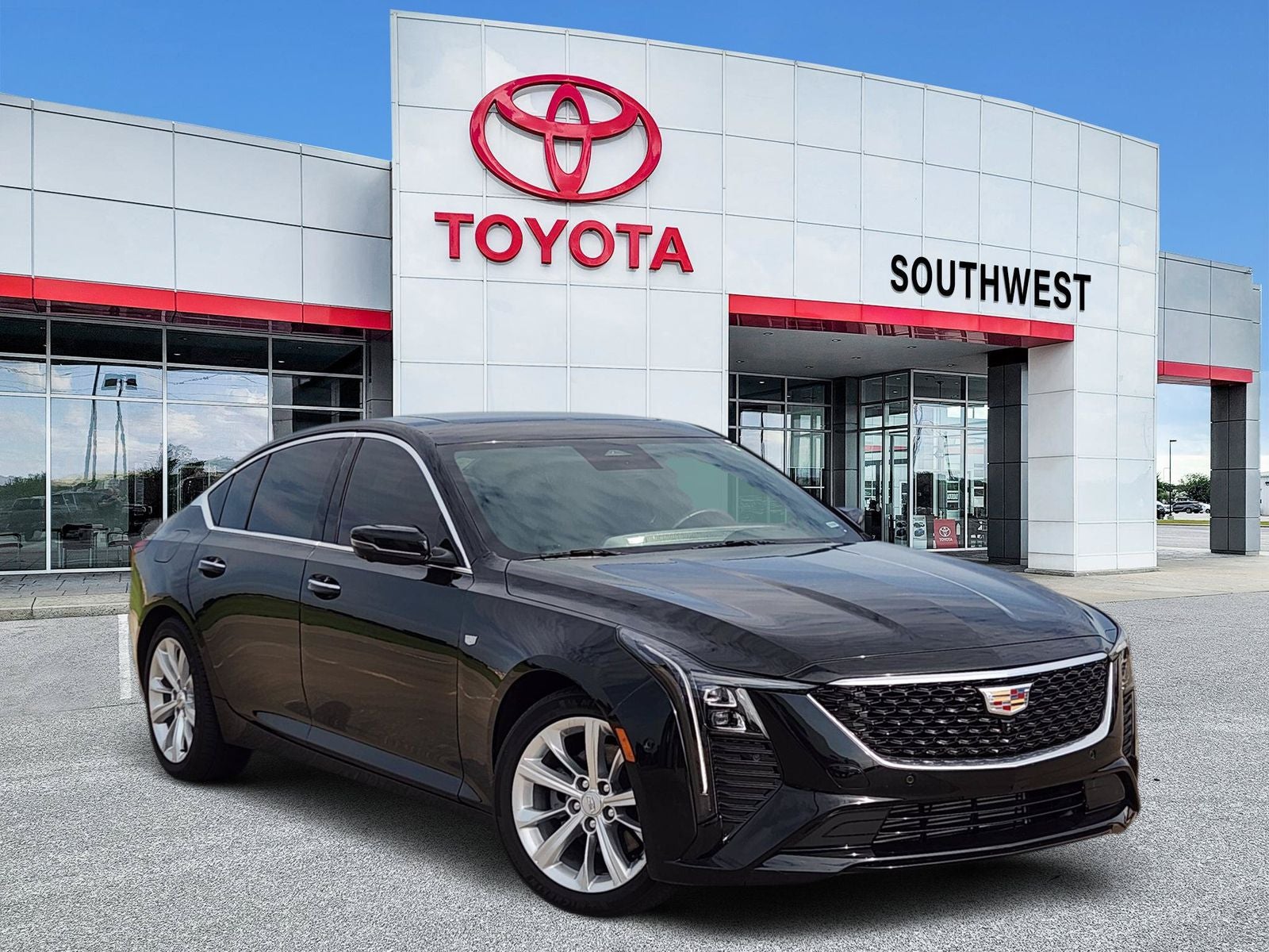 2025 Cadillac CT5 Premium Luxury in Black Raven — front three-quarter view