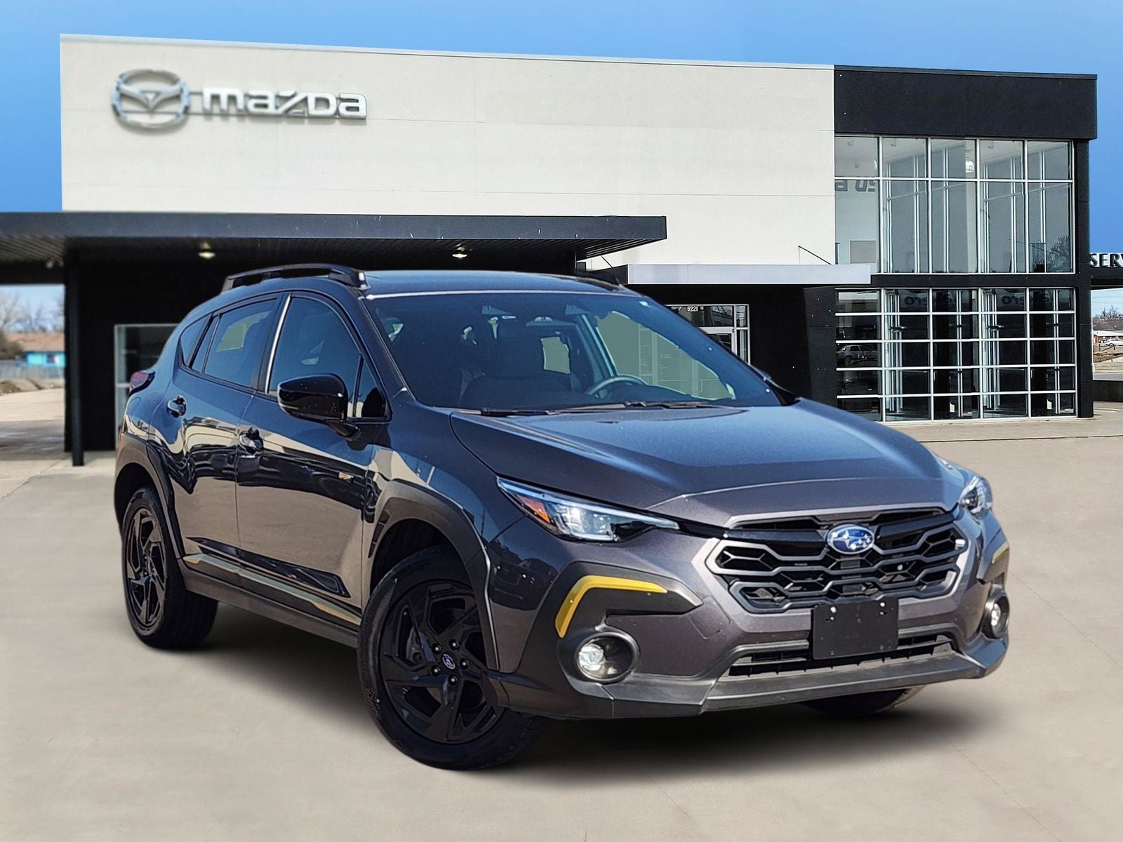 2024 Subaru Crosstrek Sport in Magnetite Gray Metallic — front three-quarter view