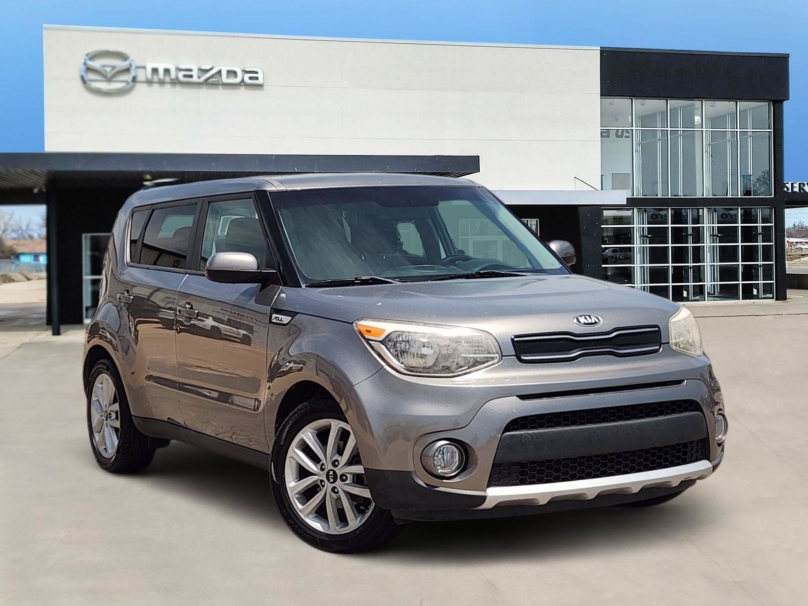 2018 Kia Soul Plus in Titanium Gray — front three-quarter view