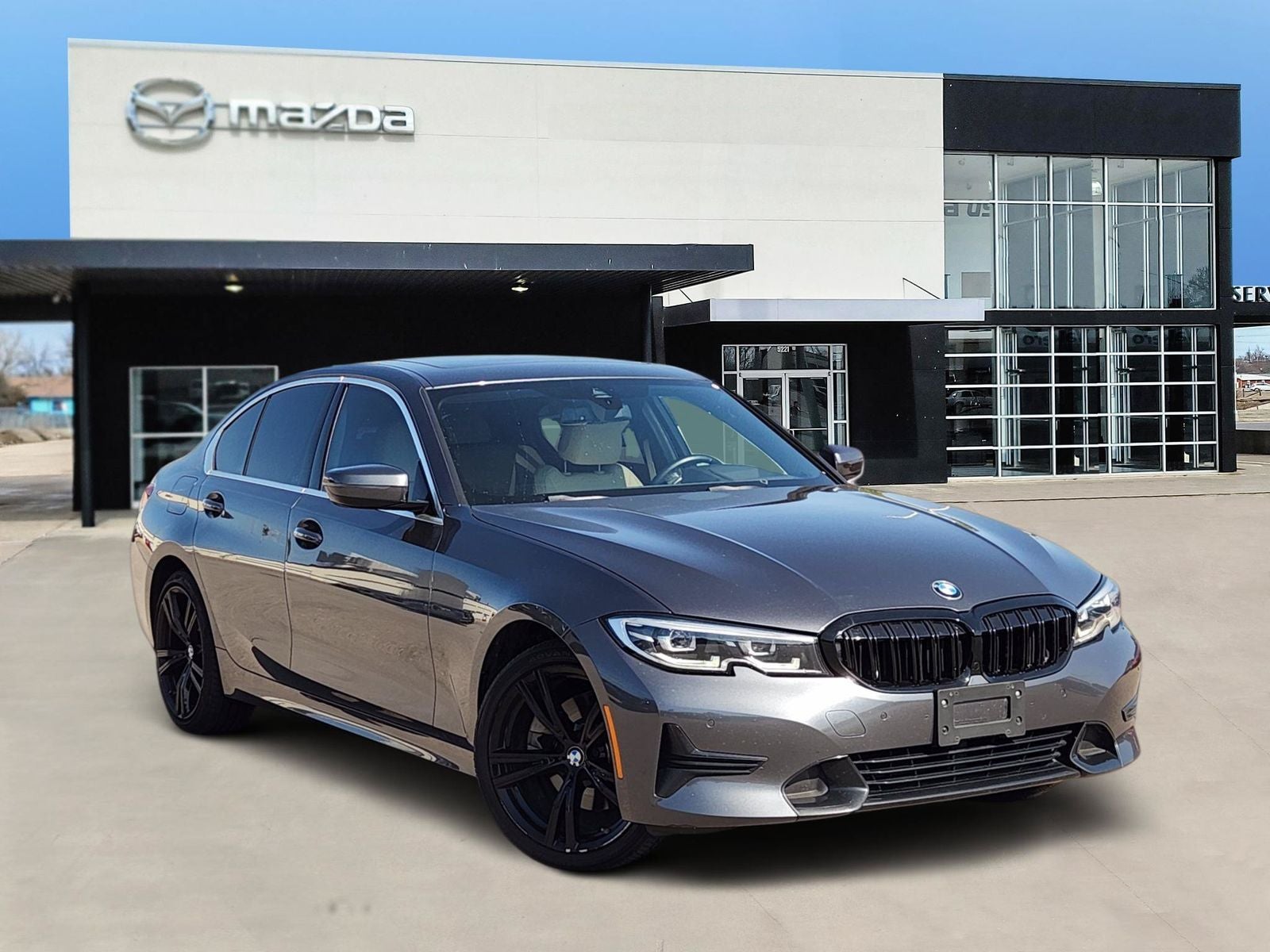2021 BMW 3 Series 330i xDrive in Gray — front three-quarter view