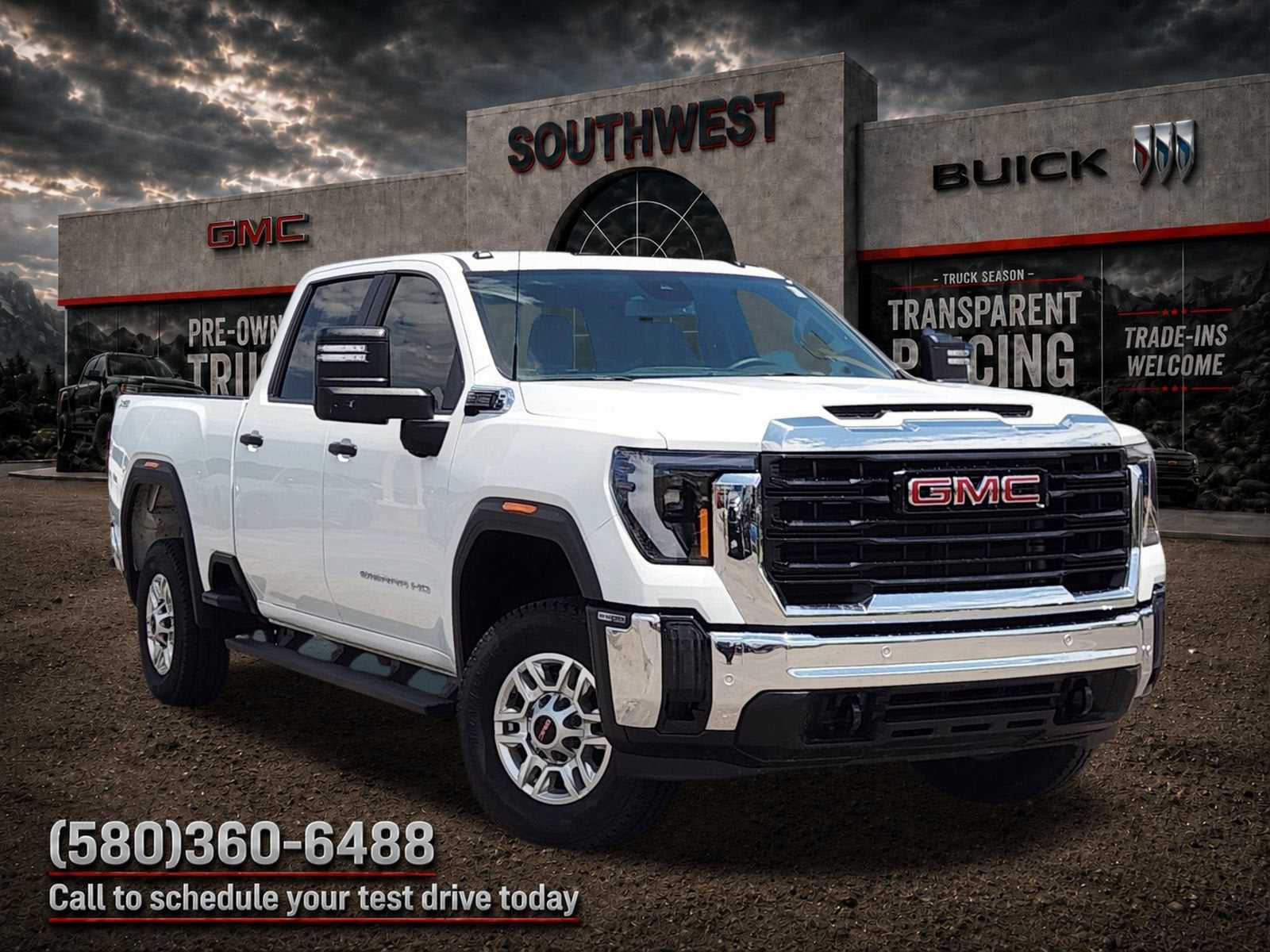 2026 GMC Sierra 2500 HD Pro in Summit White — front three-quarter view