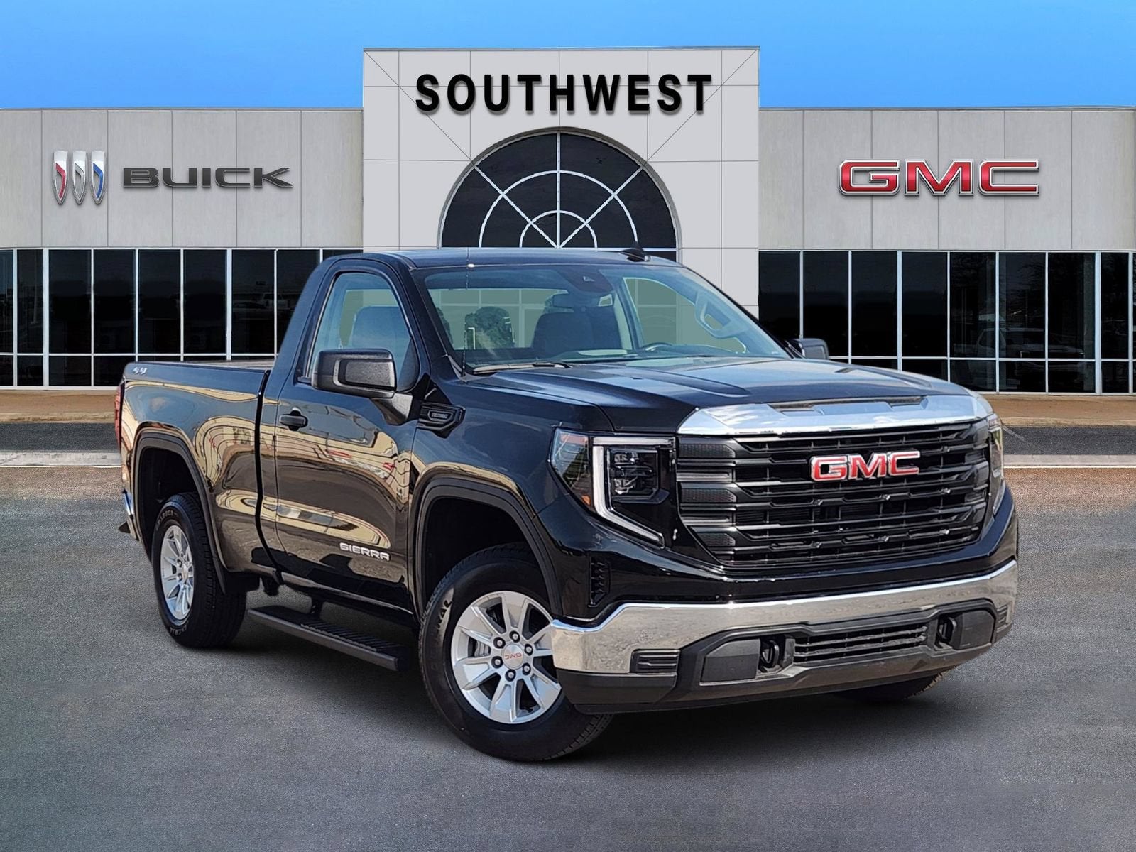 2025 GMC Sierra 1500 Pro in Onyx Black — front three-quarter view